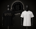 CAMISETA HB COLOR/NEGRO/BLANCO DETALLES/ESTAMPADO/LOGO/ESPALDA