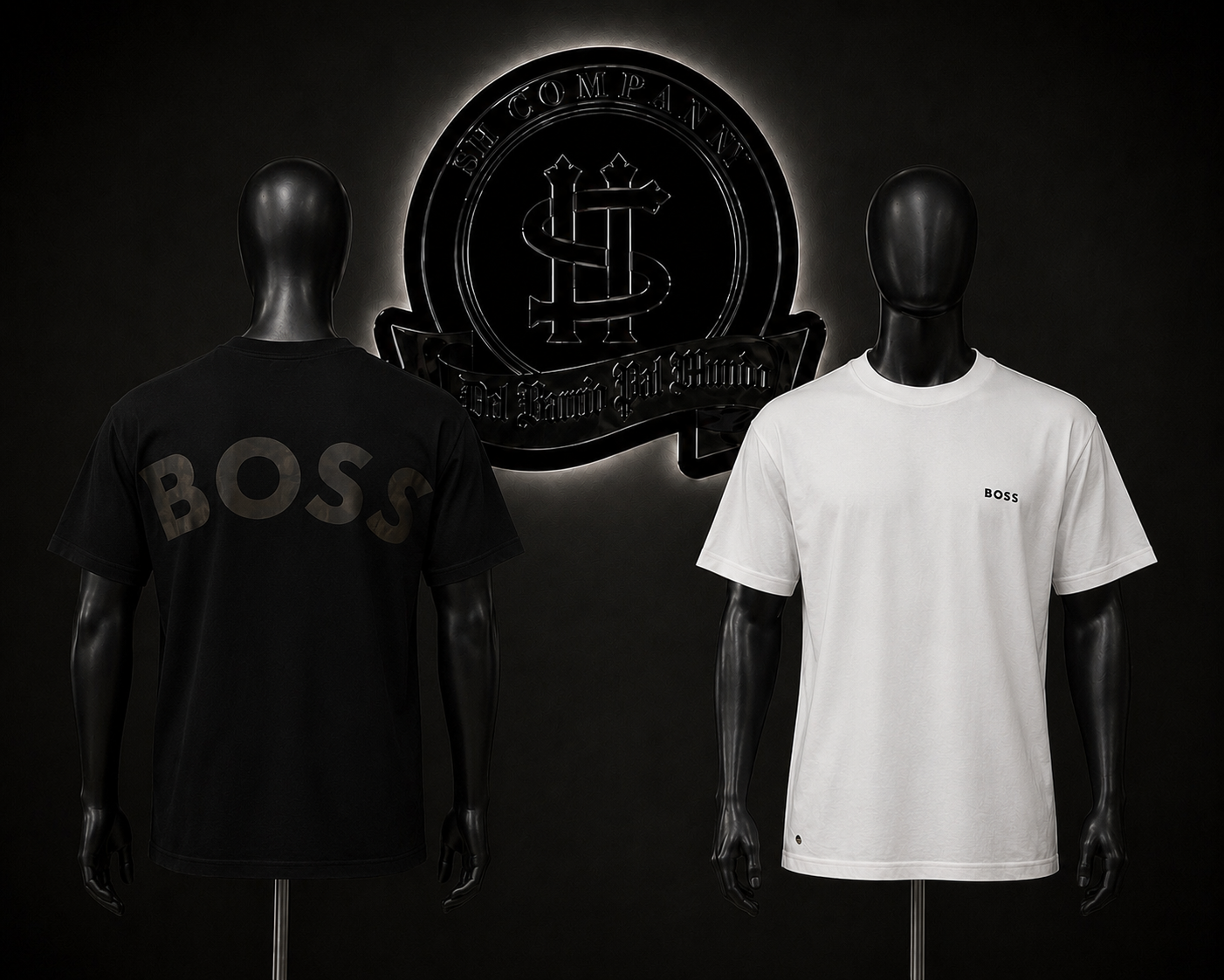 CAMISETA HB COLOR/NEGRO/BLANCO DETALLES/ESTAMPADO/LOGO/ESPALDA