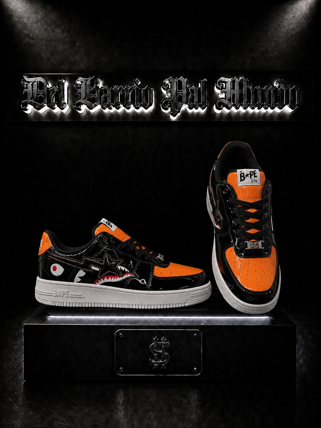 ZAPATILLAS BPSTR COLOR/BICOLOR/NEGRO/NARANJA SUELA/BLANCA