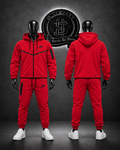 CONJUNTO NK TECH COLOR ROJO/DETALLES/LOGO FRONTAL DER