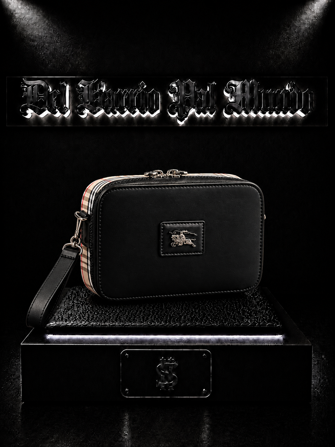CARRIELE BBR COLOR NEGRO/DETALLE/PLACA BBR ESTAMPADO BEISH