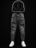 JEANS DSQ2 BOTA RECTA COLOR/NEGRO/GRIS DETALLE/RASGADO