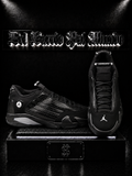 ZAPATILLAS JRDN COLOR NEGRO/SUELA/NEGRA/BORDES EN GAMUSA/LOGO FRONTAL
