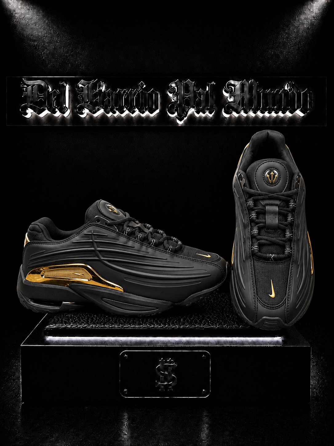 ZAPATILLAS NK NOCTA COLOR NEGRO/DETALLE/PLACA DORADO