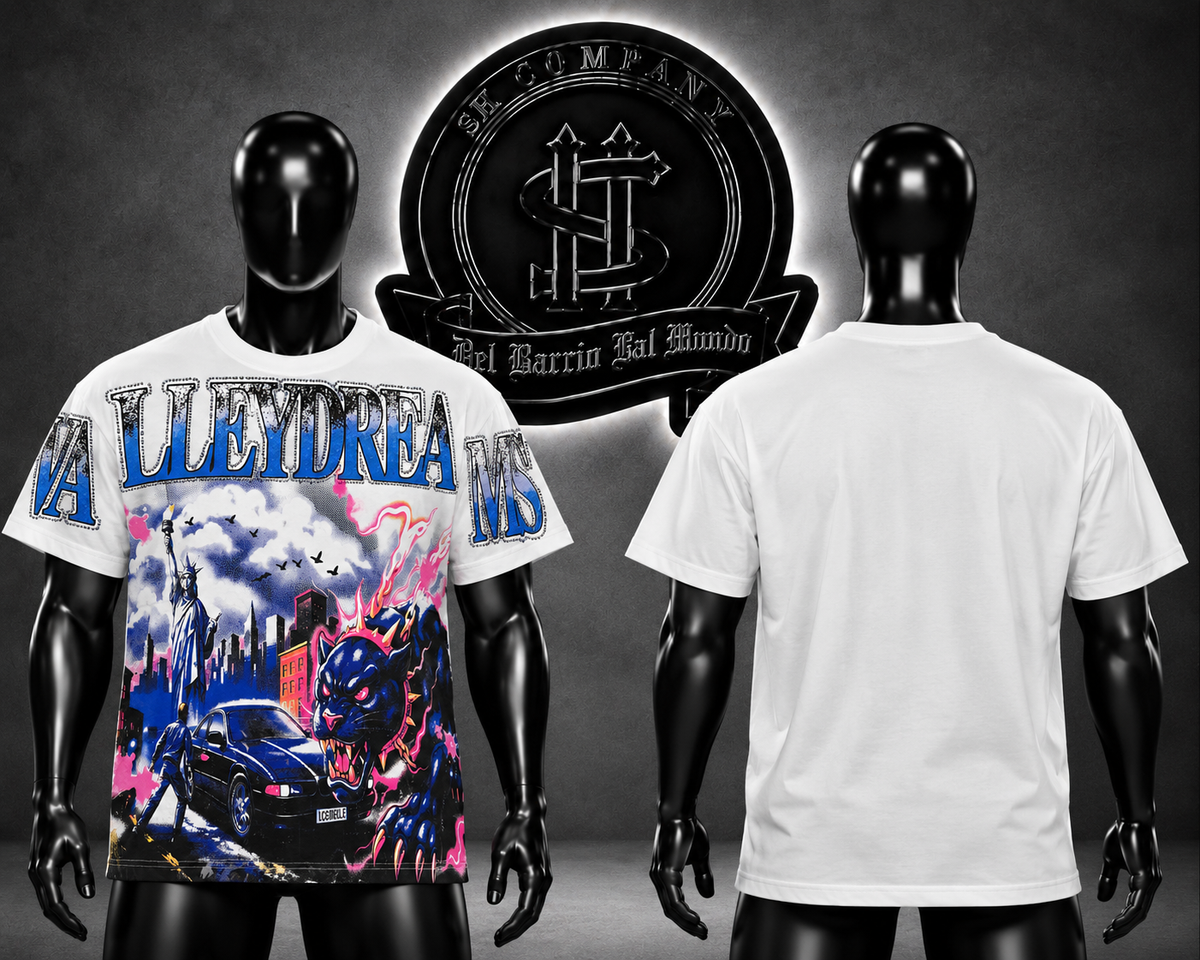 CAMISETA JRDN COLOR BLANCO/DETALLE/ESTAMPADO GRAFICO "PANTERA" FRONTAL