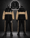 CONJUNTO CC COLOR NEGRO/DETALLES/ESTAMPADO "CC" BRAZOS Y SUDADERA/LOGO FRONTAL