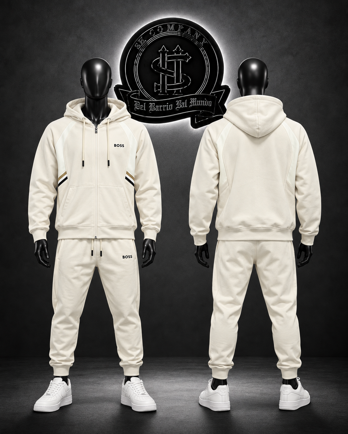 CONJUNTO HG COLOR BLANCO/DETALLES/LOGO FRONTAL