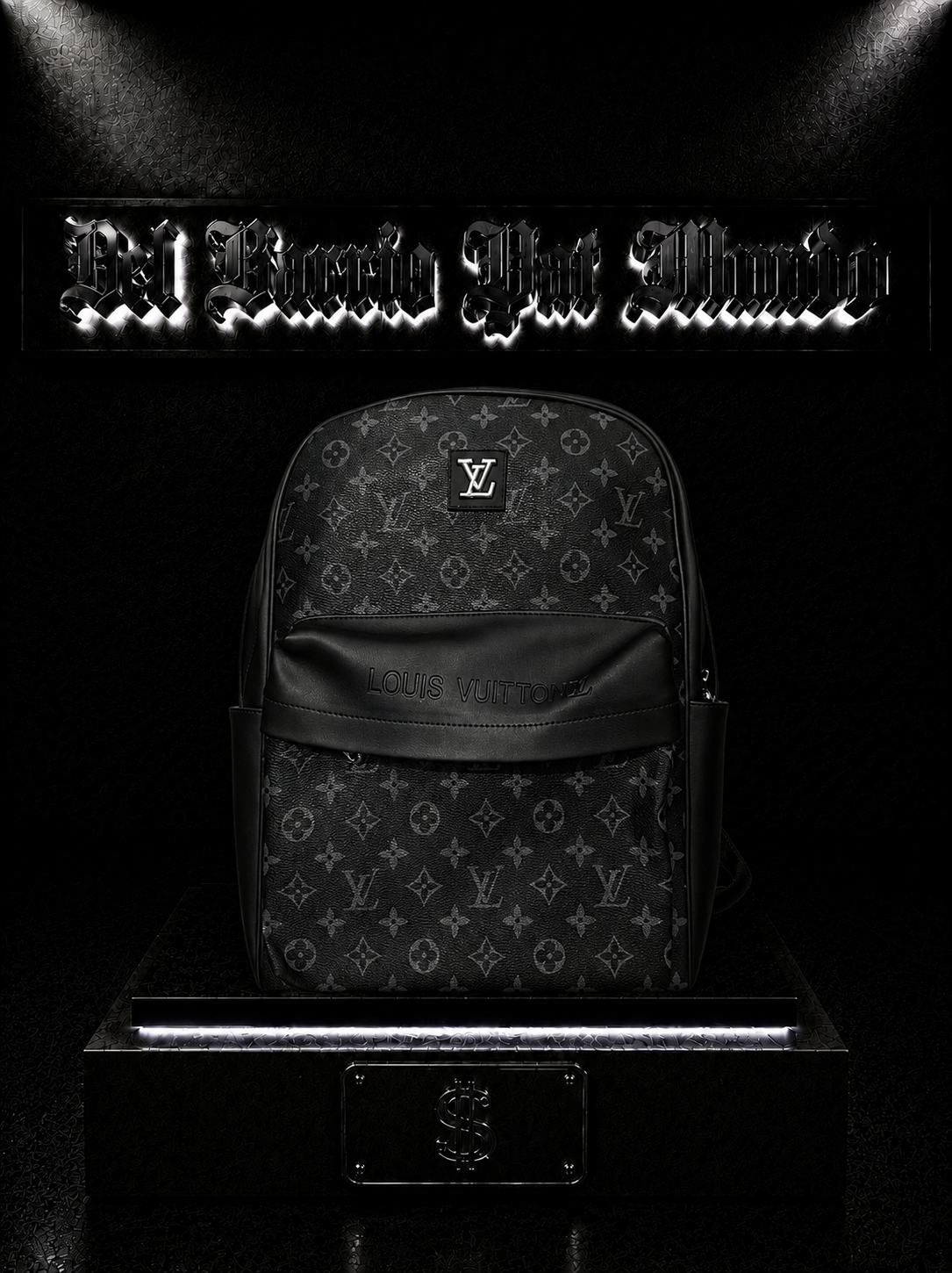 BOLSO LV COLOR/NEGRO/GRIS/DETALLES/ESTAMPADO/COMPLETO/LOGO