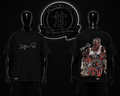 CAMISETA JRD COLOR/NEGRO DETALLES/ESTAMPADO/GRAFICO/ESPALDA/FIRMA/GRAFICO/ADELANTE