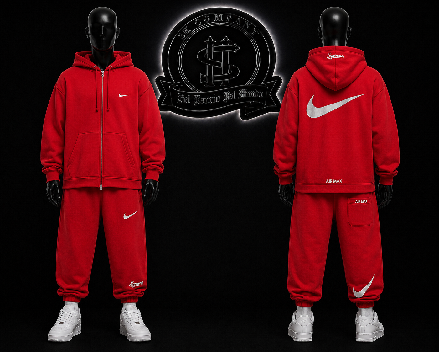 CONJUNTO NK X SUPRM COLOR/ROJO/BLANCO
