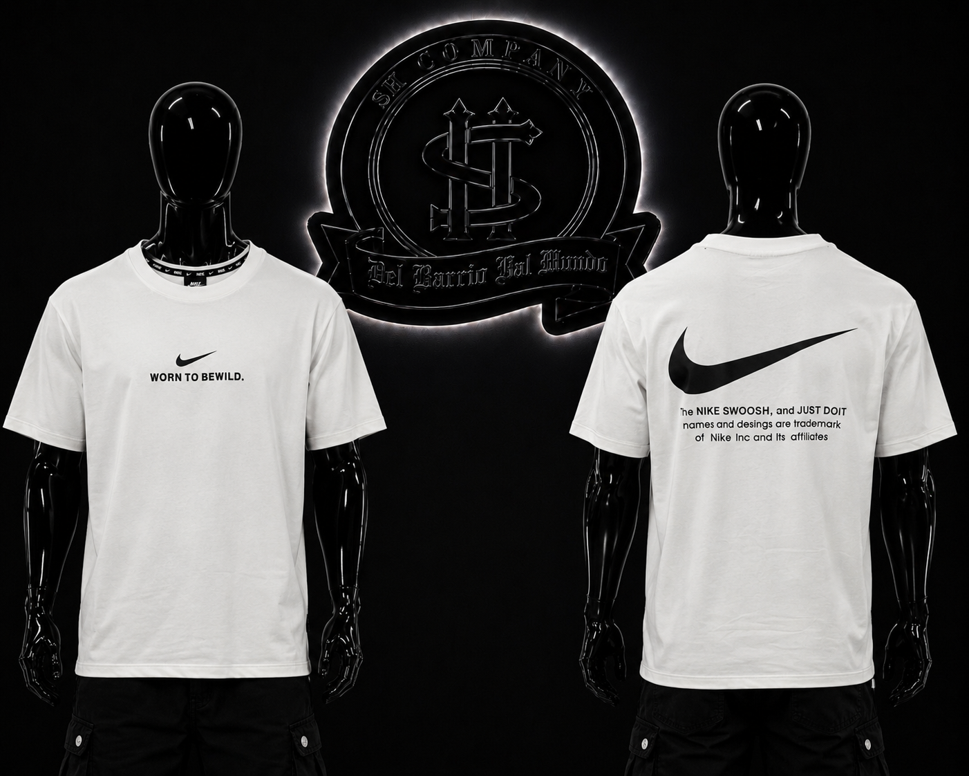 CAMISETA NK COLOR/BLANCO DETALLES/ESTAMPADO/ESPALDA/LOGO/ADELANTE/GRAFICO