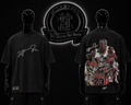 CAMISETA JRDN COLOR/NEGRO DETALLES/ESTAMPADO/ESPALDA/GRAFICO/LOGO/ADELANTE