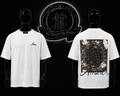 CAMISETA AMR COLOR/BLANCO DETALLES/ESTAMPADO/ESPALDA/GRAFICO/LOGO/ADELANTE