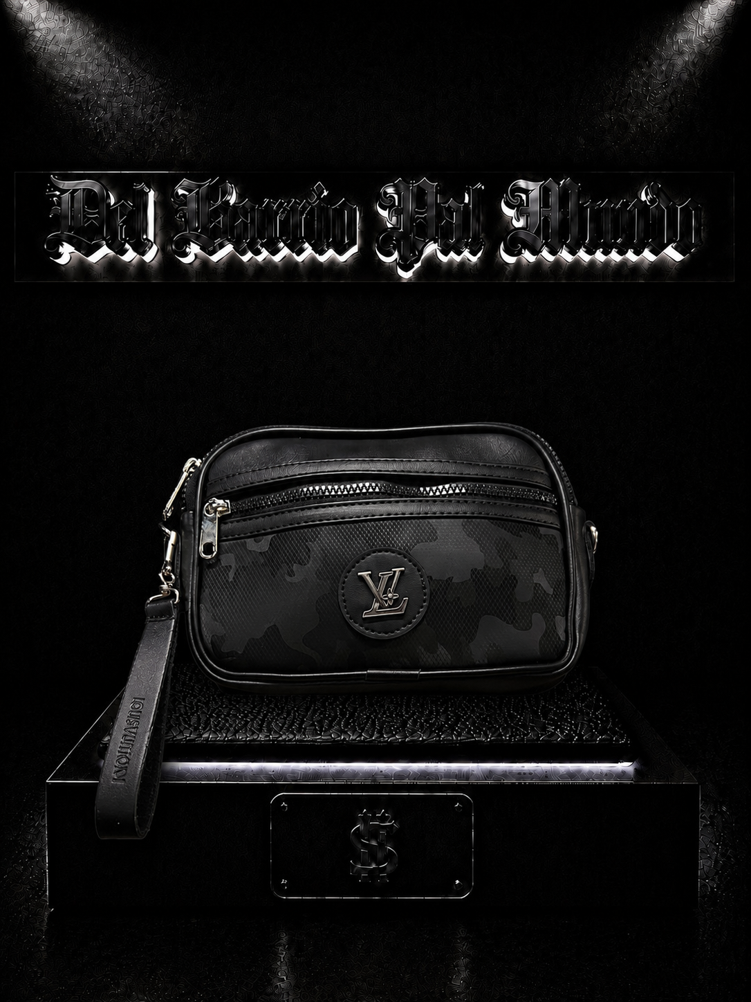 CARRIELE LV COLOR/NEGRO DETALLE/PLACA/LOGO/CAMUFLAJE NEGRO