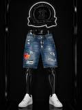 JEANS DSQRD2 MOCHO COLOR/AZUL DETALLE/PARCHES/ROTOS BLANCOS