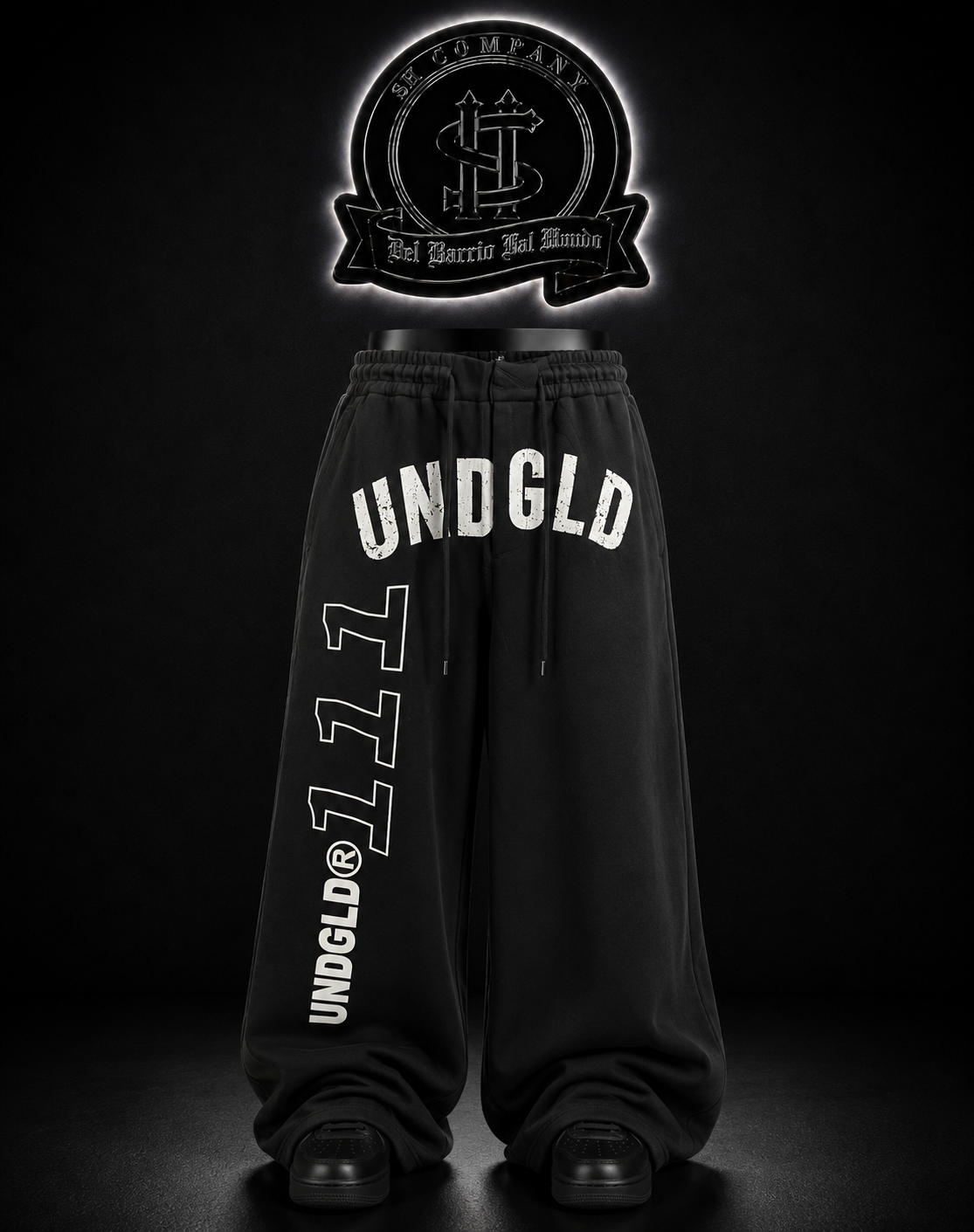 SUDADERA UNDGLD COLOR/NEGRO DETALLE/LOGO/BLANCO/POSTERIOR Y TRASERA