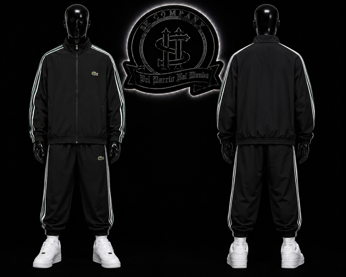CONJUNTO LCST COLOR/NEGRO/DETALLES/LOGO/POSTERIOR/LINEAS/VERTICALES