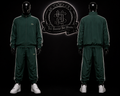 CONJUNTO LCST COLOR/VERDE OSCURO/DETALLES/LOGO/POSTERIOR/LINEAS/VERTICALES