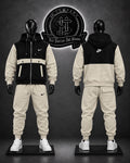 CONJUNTO EMTN COLOR NEGRO-BEIGE/DETALLES/LOGO DELANTERO/ LOGO ESPALDA