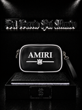 CARRIELE AMR COLOR NEGRO/DETALLE/PLACA EN GOMA "AMIRI LOGO"/