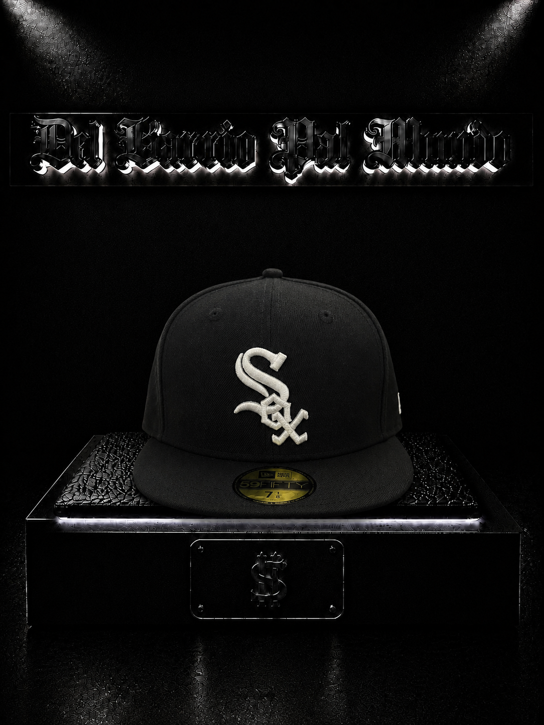 NEW ERA 59FIFTY CHICAGO WHITE SOX COLOR/NEGRA DETALLE/LOGO/BORDADO/BLANCO